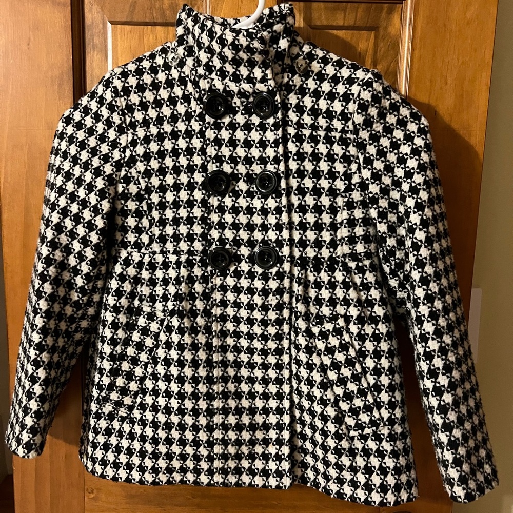 Girls Houndstooth Dress coat